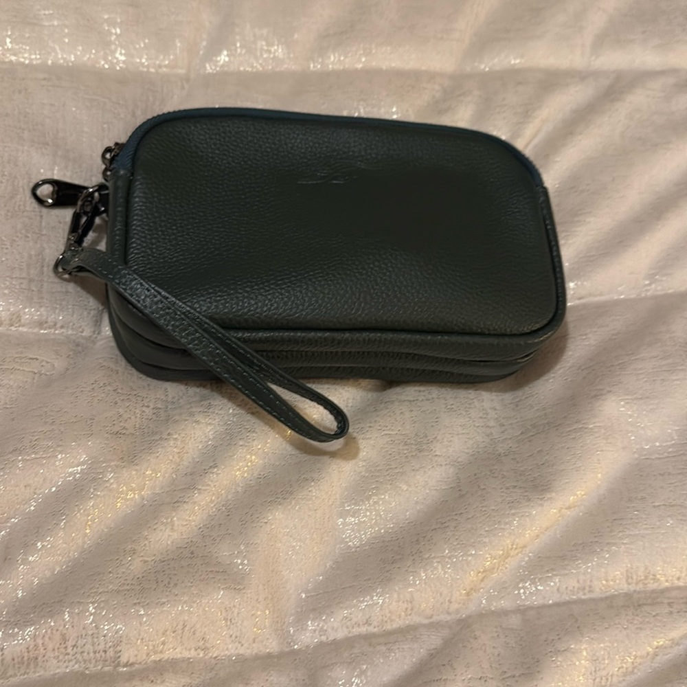 Leather wristlet
